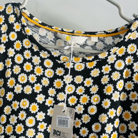 Boden Black and Yellow Floral Midi Dress - Picture 9 of 10